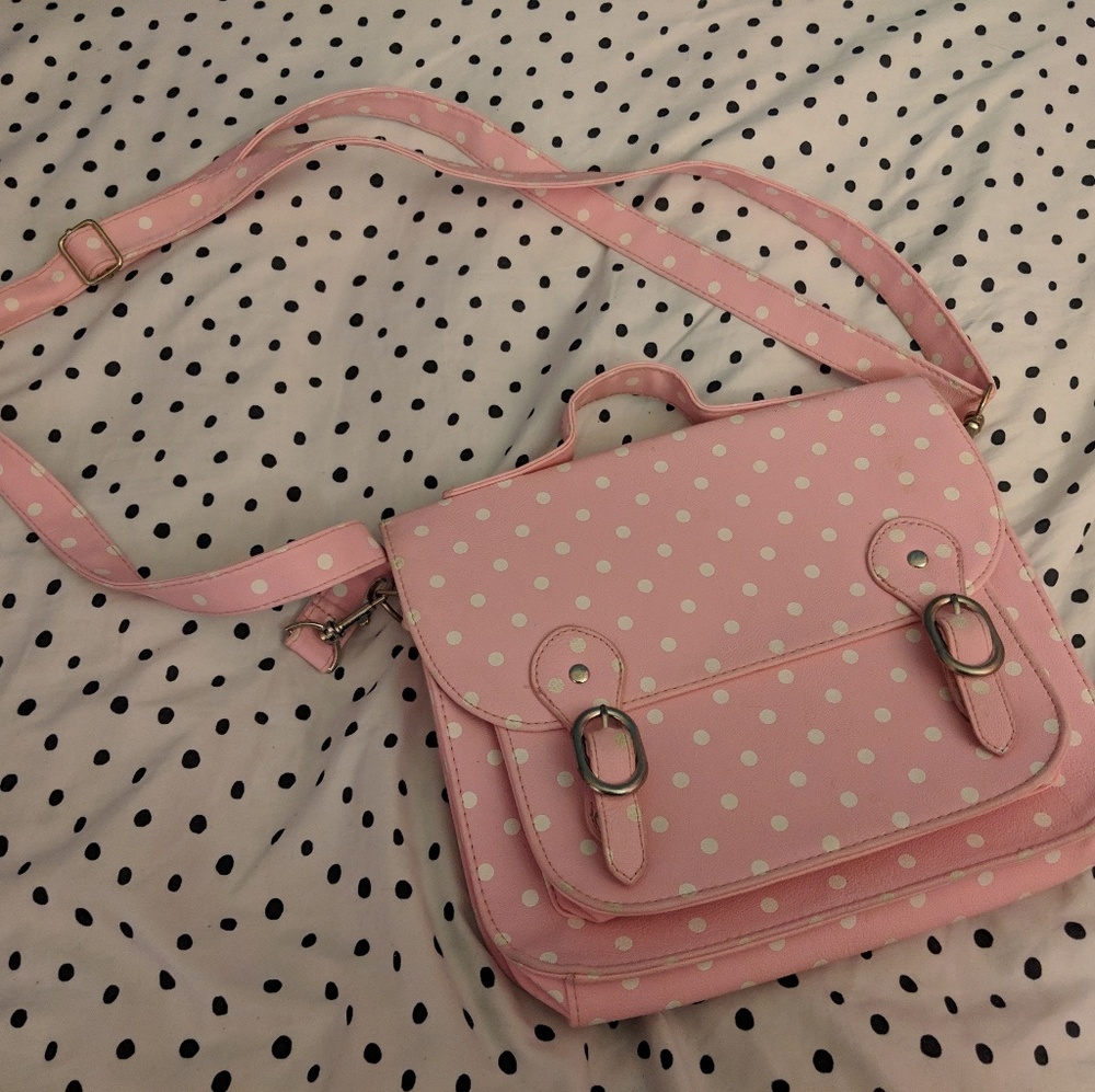 Polka dot messenger Bag